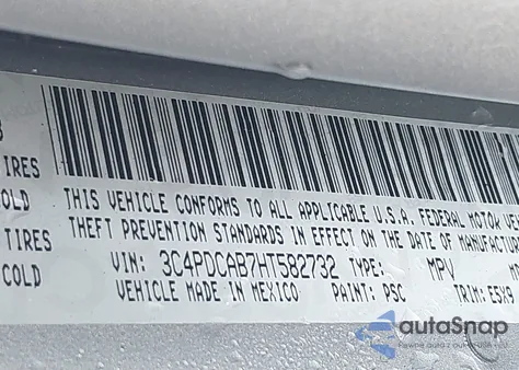 2017 Dodge Journey Se from USA, damaged, VIN 3C4PDCAB7HT582732